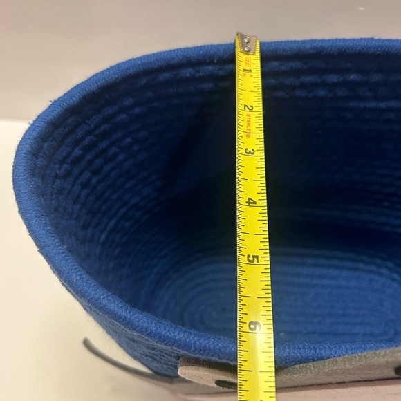 Shark Blue Storage Basket Witj Handles Made From‎ Cotton Rope Kids Room Decor - Picture 10 of 12